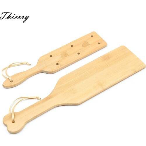 Thierry thickening bamboo paddle sex restraint paddle whip Spanking novelty bamboo sex products for adult game sex roleplay
