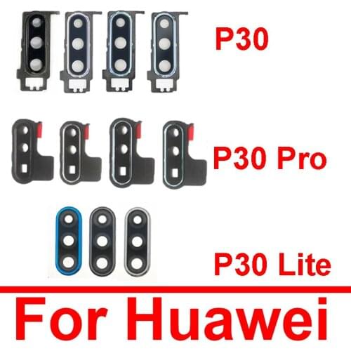 Rear Camera Lens For Huawei P30 Pro Lite Back Camera Glass Cover Frame Cover Holder Protection Lens Replacement Repair Parts