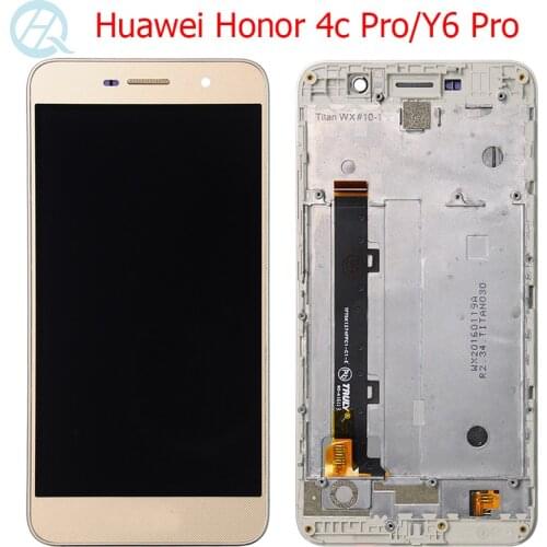 Original Y6 Pro LCD For Huawei Honor 4C Pro Display With Frame 5.0" Honor 4c Pro TIT-L01 LCD Display Touch Screen Parts Assembly