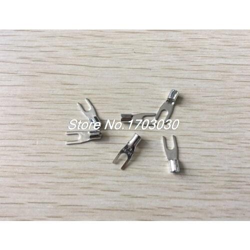 200PCS SNB2-3 AWG 16-14 Wire Connector Non Insulated Fork Terminals