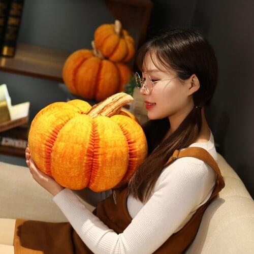 15CM Simulation kawaii Pumpkin Plush Toy Stuffed Soft Vegetable Doll Sofa Cushaw Pillow Cushion Kids Halloween Christmas Gift