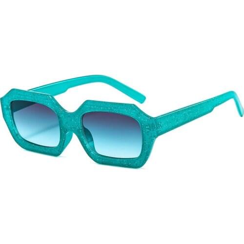 2021 Fashion Irregular Rectangle Sunglasses Popular Colorful Gradient Eyewear Women Men Square Sun Glasses Shades UV400