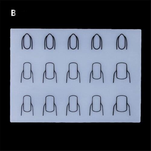 21*15cm Silicone Stamping Mat Nail Practice Tool Portable Fingernails Template Pad Nail Art Manicure Tool