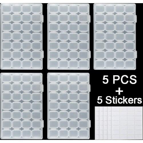 28 Slots Diamond Painting Tools Plastic Storage Box Nail Art Rhinestone Tools Beads Storage Box Case Organizer Holder kit