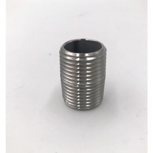 304 SS NEW 1" CLOSE NIPPLE WITH 1/2 FULL THREAD BAR ACCESSORY .NEW FITTING