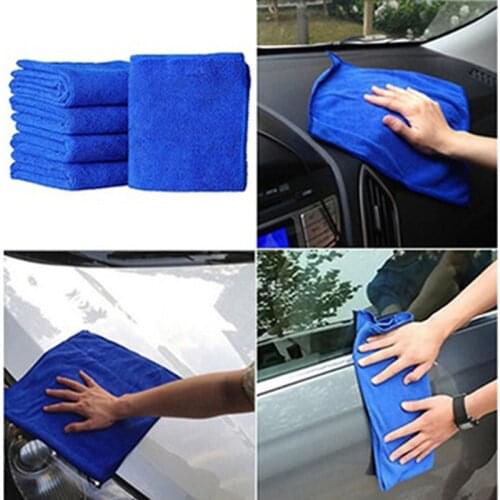 5/10Pcs Soft Auto Car Microfiber Wash Cloth Cleaning Towels Hair Drying Duster