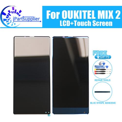 5.99 inch OUKITEL MIX 2 LCD Display+Touch Screen 100% Original Tested LCD Digitizer Glass Panel Replacement For OUKITEL MIX 2