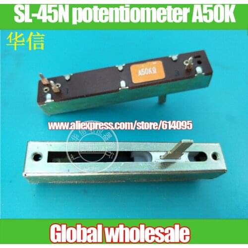 5pcs SL-45N 73MM straight slip potentiometer A50K / single fader / handle length 15MMC