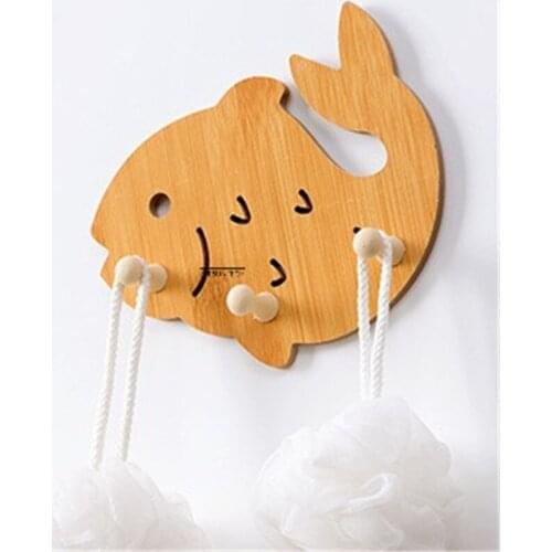 50pcs Cartoon Wood Wall Rack Nail Small Hook Clothes Hook Mounted Wall Hook Wall Hooks Decorativ