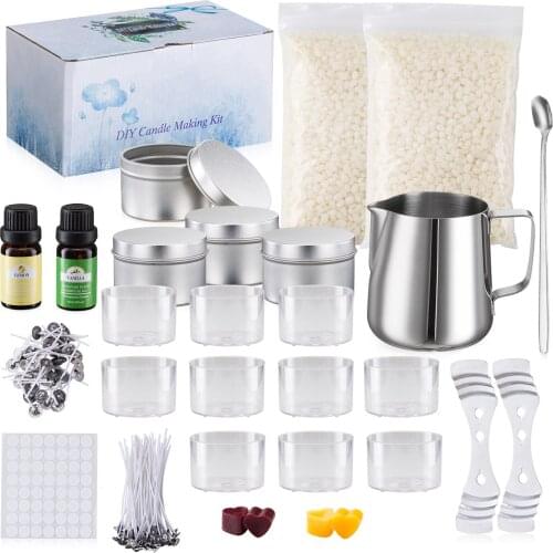 DIY Candle Aromatherapy Candle Soy Wax Handmade Making Wax Cup Pot Accessories Parent-child Christmas Set Candle Scented Cup