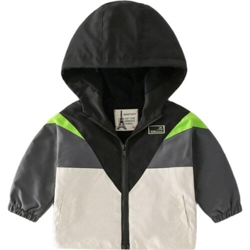 Kids Warm Windproof Coat New 2021 Boys Winter Jacket Children Windbreaker Patchwork Fleece Hooded Outerwear for 2 3 4 5 6 Years