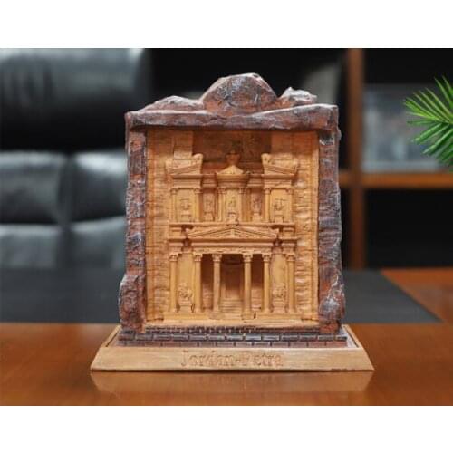 Ancient City Of Petra, Jordan Creative Resin Crafts World Famous Landmark Model Tourism Souvenir Gifts Collection Home Decor