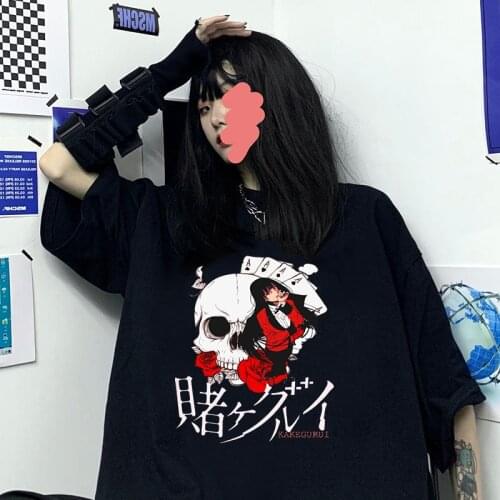 Japanese Anime Kakegurui T Shirts Cosplay Short Sleeves Summer Casual Harajuku Top Tees Japan High Quality T-Shirts Graphic