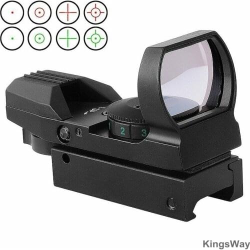 Red Dot Sight Reflex Holographic Scope 4 Reticle Tactical Optics Mount 20mm Rails Hunting Accessories