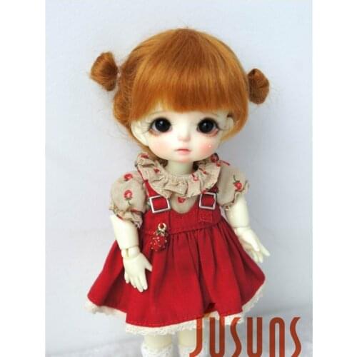 JD415 1/8 1/6 1/4 Cute two pony BJD mahair wigs size 5-6inch 6-7 inch 7-8inch doll hair fashion doll accessories