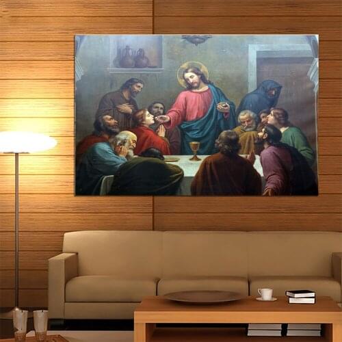 Canvas Painting The Last Supper poster Wall Art Prints Wall Pictures for Living Room Decoration Home Decor painting