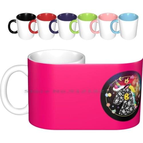 Unicorn Princess Crown Letter B Rainbow Multicolored Hair Ceramic Mugs Coffee Cups Milk Tea Mug B Unicorns Monogram Letter