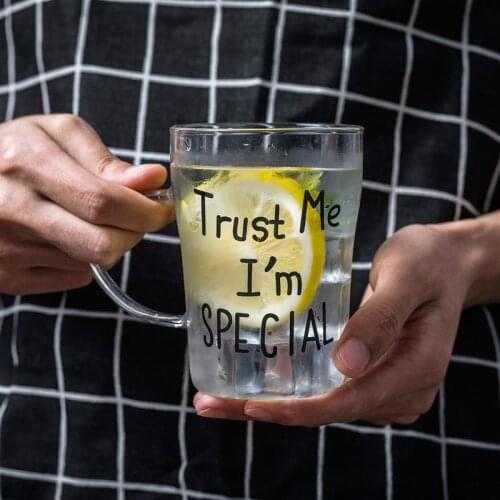 Creative glass Mugs drink transparent glass juice cup Milk Tea Breakfast mug coffee Cup mugs for tea unique gift 400ml