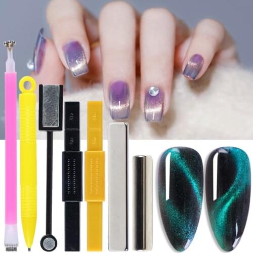 Nail Art Magnet Pen Strong Magetic Stick Board For Cat Eyes Nail Gel Polish 3D Line Strip Flower Effect Manicure Tools #1612-1