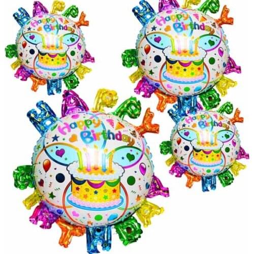 Fashion 20pcs Happy birthday letter cake foil balloons Baby shower Party supplies baby toy Helium air balloons 60*65cm wholesale