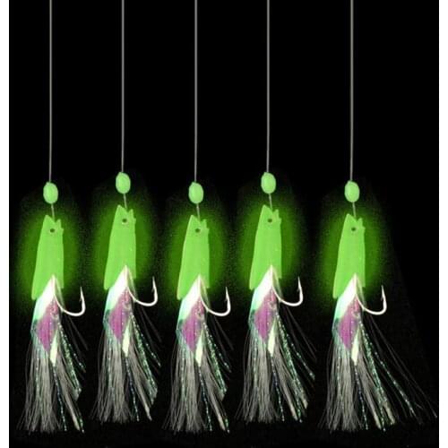Luminous Japan Saltwater Fish Skin Sabiki Fishhook Maruseigo Sea Fishing Boat Sabiki Fishing Lure Hook