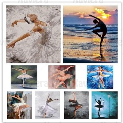 Ballet Dancer DIY Diamond Painting Wall Art Figure Woman 5D Picture Full Square/Round Diamond Embroidery Cross Stitch Home Decor