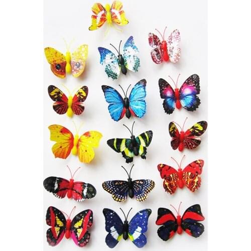 Wall Sticker Home Butterflies Decorat Mural In The Nursery Living Childrens Room Decoration Accessories on Cabinet Refrigerator