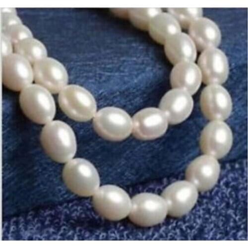 HUGE 18"9-10mm natural south sea genuine white baroque pearl necklace 999AA