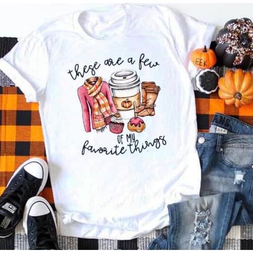 Fall Shirts Women Halloween Tshirt 2021 New Autumn Tee Pumpkins Tops Thanksgiving Womens Print Casual Tees