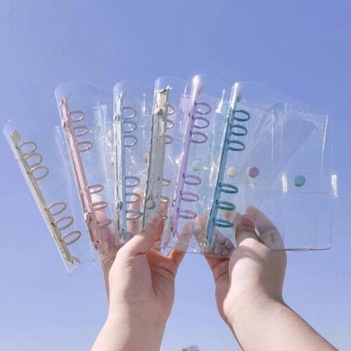 Loose Leaf Cover Diary-Bullet Transparent Case Binder Agenda Stationery Supplies A5 A6 Loose Leaf Cover-Photo Organizer