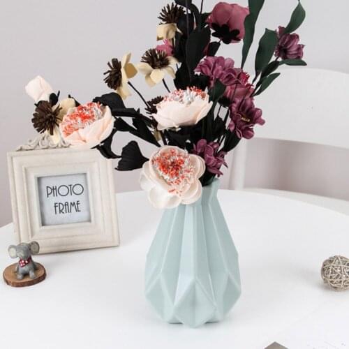 Hot Plastic Shatter-proof Flower Pot Ceramic Vases For Centerpieces For Weddings Tabletops Home Nordic Decoracion ваза florero