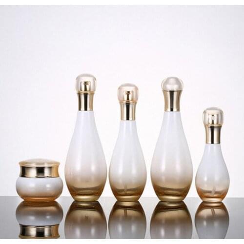 Wholesale Portable Travel Refillable Perfume Cream Jars Bottles Glass Empty Spray Pump Screw Bottle Cosmetic Containers M81B