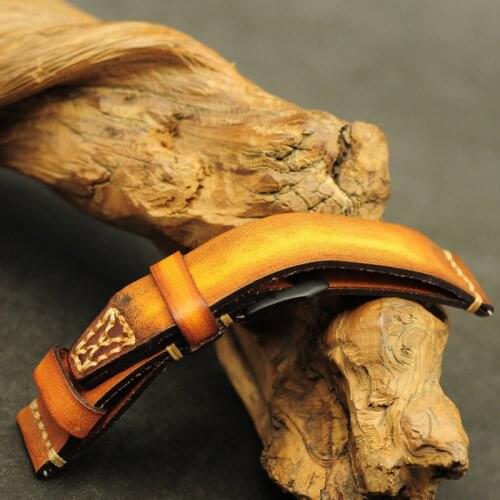 Leather Watch Band 18mm 20mm 22mm 24mm 26mm Crazy Horse Skin Watch Strap Replacement Wrist Strap Hidden Buckle Hidden Buckle