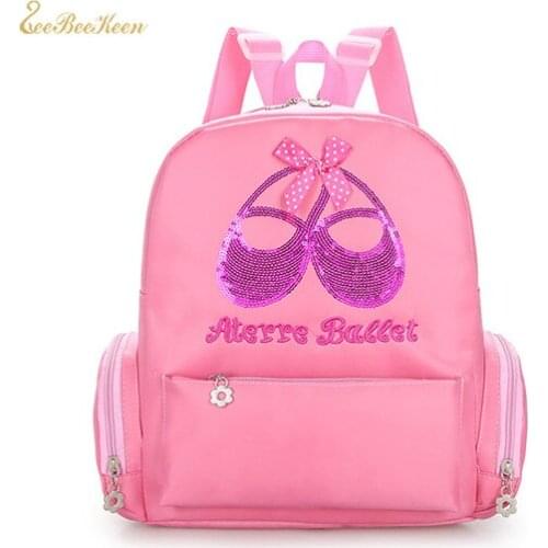Girls Pink Ballet Dance Bags Ballet Bag Ballerina dancer Backpack Latin Kids Backpacks Handbag Bags Dancing Children Dance Bag
