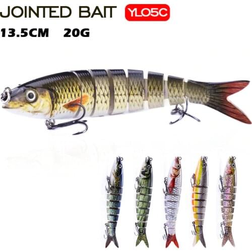 Agoie Fishing Lure Pike Bass Swimbait 13.5cm Multi Jointed Fish Crankbaits Artificial Hard Fishing Bait Wobblers Tackle Pesca