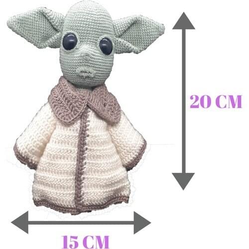Elnisa Alien Yoda Amigurumi Mesh Baby 20 cm