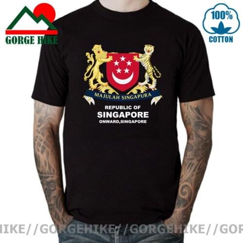 Singapore Arm of Coats t shirt fashion 2021 socceres jersey nation cotton t-shirt meeting fitness brand clothing tee country SG