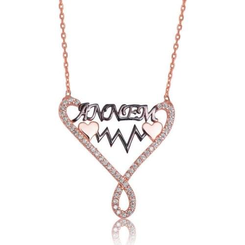 Tevuli 925 Sterling Silver Mom Printed Infinity Ladies Necklace