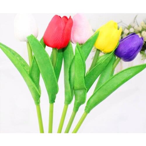 Tulip Shape Ballpoint Pen Creative PU Simulation Plant Flowers Pen Student Stationery Items Office Supplies Cute School Supplies