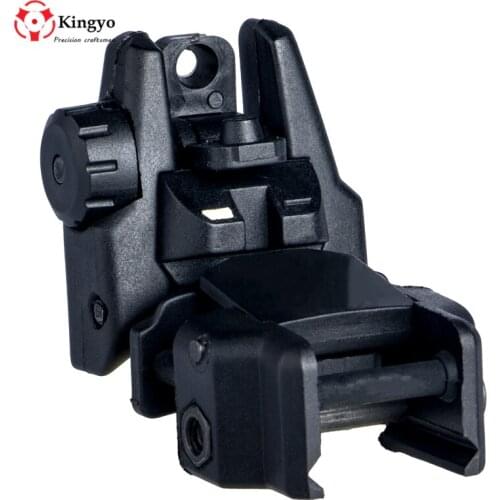 High Quality 2 pcs Noctilucent Tactical Folding Front/Rear Flip Backup Sights Scope Mount Accessories For Airsoft Hunting