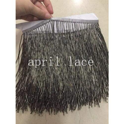 Yy037 # 5 yards /bag steel color 15 cm width ribbon fringe tassel for curtain /garment/decorative/home /dress decoration