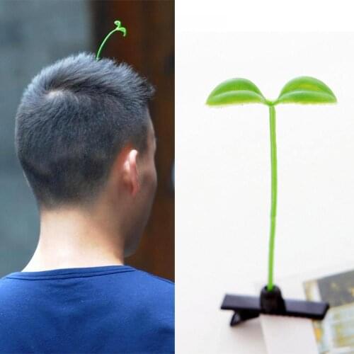 4 Pcs Fashion Unisex Funny Grass Clips Adorable Flower Mushroom Grass Sprout Bean Antenna Hairpins Headwear Hair Claw Clip Clamp