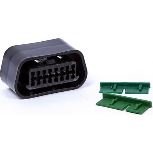 1/2/5/10pcs/lot OBD 16 Pin/Way Female Connector Plug With 30cm Long Full Wire Harness Cables Pigtail Or With Terminal For Ford