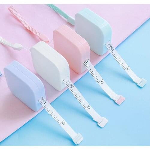 1 Pcs Soft Tape Measure 150cm Roulette Measuring Tape Measure Retractable Colorful Portable Ruler Centimeter Inch Random Color