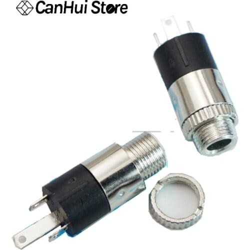 10Pcs PJ392 3.5MM Stereo Female Sockect Jack with Screw 3.5 Audio Headphone Connector PJ-392 Cylindrical Socket