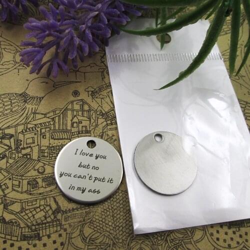 20pcs--"I love you but no you can't put it in my"stainless steel charms 5 styles for choosing DIY Charms for necklace bracelets