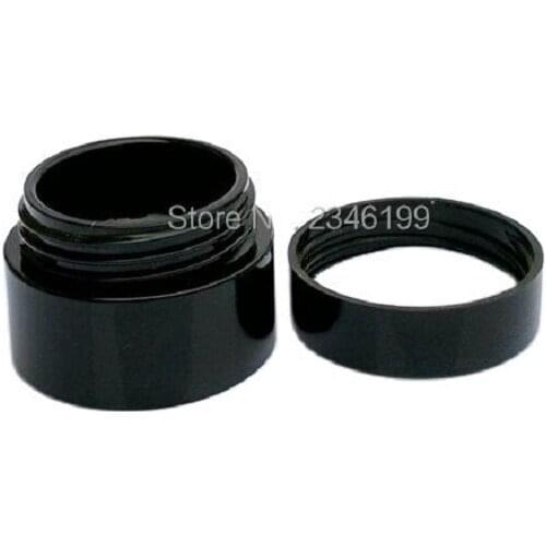 100pcs 5g High Grade Plastic Black White Empty Cream Jar Double layer With Pad Lotion Mask Container Cosmetic Packing Bottles