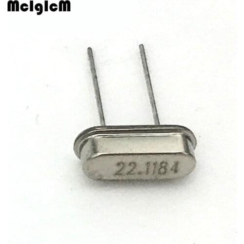 1000pcs hc-49s 22.1184MHz 20ppm 20pF quartz crystal resonator