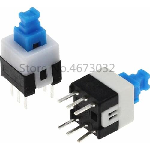 20pcs 7*7 Latching switch DIP 6Pins Micro switch double 7x7 Push button switch The power switch