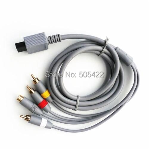 200PCS/LOT RCA S Video Audio AV Video S-Video Game Output Cord Cable for Nintendo Wii